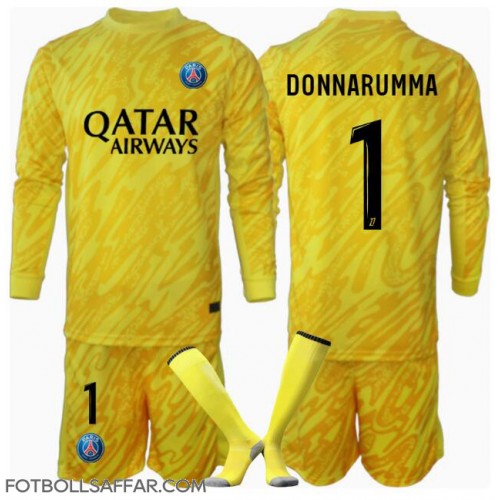Paris Saint-Germain Gianluigi Donnarumma #1 Målvakt Tredje Dräkt Barn 2024-25 Långärmad (+ Korta byxor)